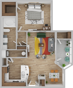 The Chastain-One Bedroom / One Bath - 802 Sq.Ft.*